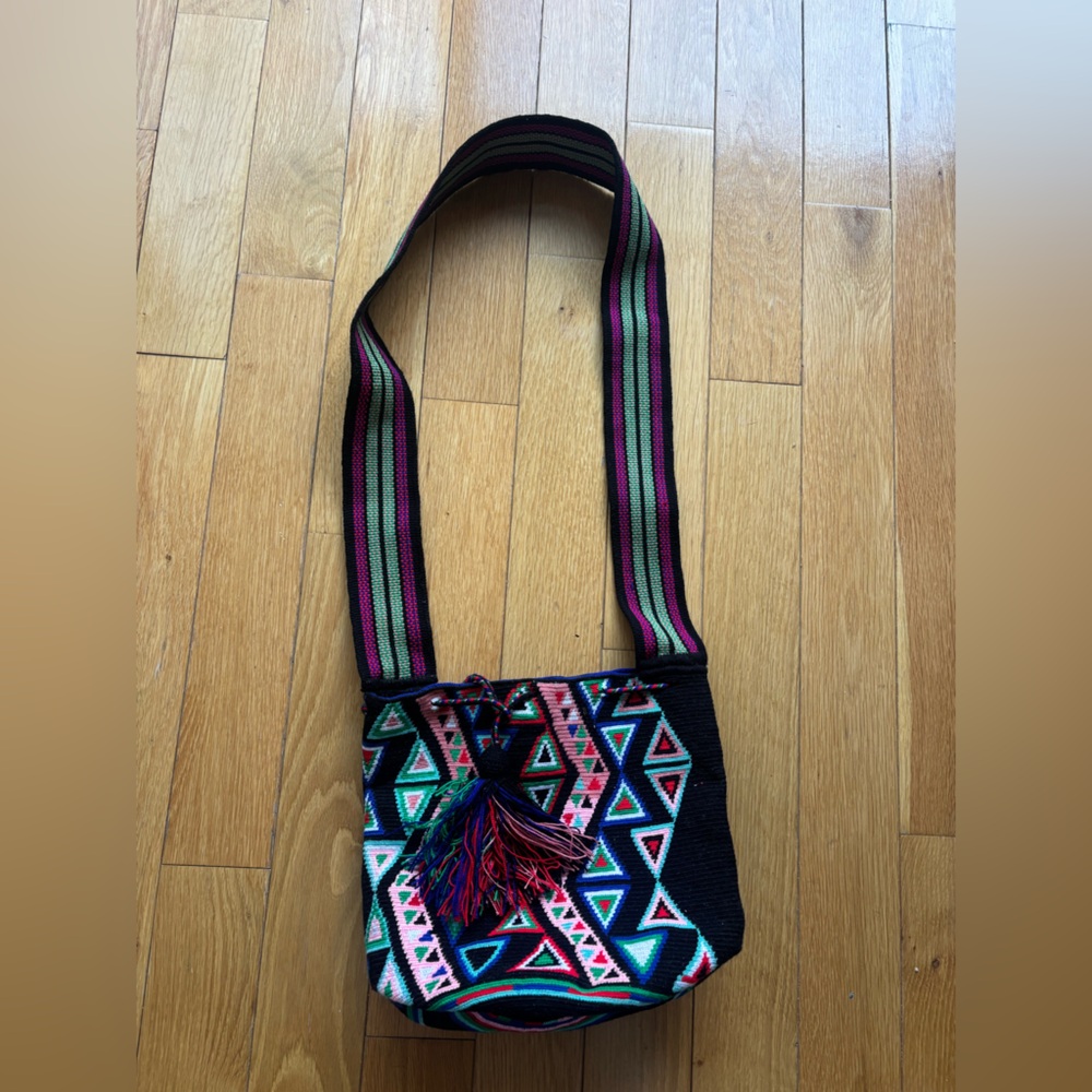 Colorful Geometric Patterned Wayuu Women's Bag